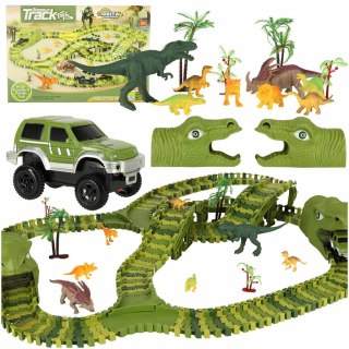 Tor wyścigowy dinozaury samochody XXL TRACK 240 elementów