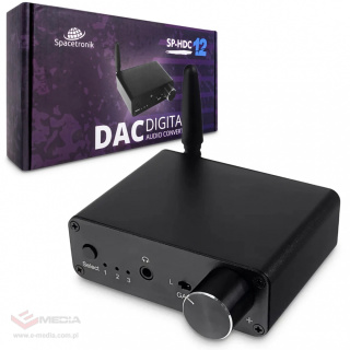 Konwerter DAC Bluetooth Audio Digital na Analog R/L lub Jack 3,5mm Spacetronik SP-HDC12