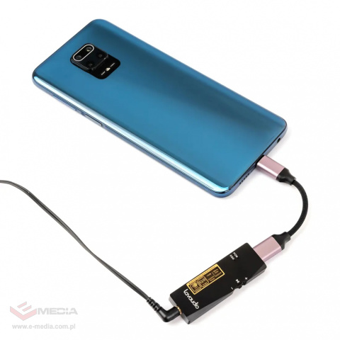 Mobilny wzmacniacz słuchawkowy DAC USB USB-C Lighting apple Hi-Fi Aux 3,5mm DS100