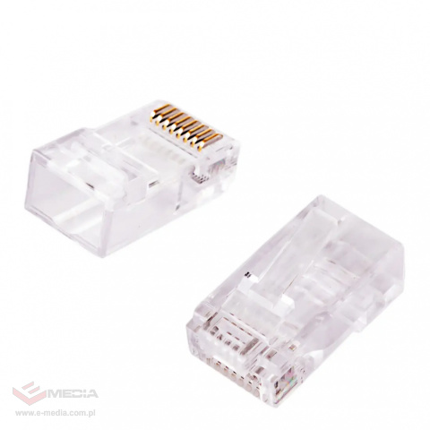 Wtyk RJ45 Cat.6 UTP - przelotowy