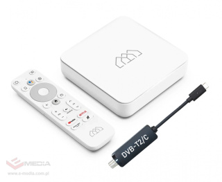 Android SMART TV + DVB-T2/C HEVC Homatics Box R 4K Android 11 WiFi z cert. Google i Netflix