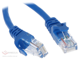 Patchcord F/UTP kat.5 0,5m Niebieski