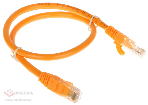 Patchcord F/UTP kat.6 0,5m Pomarańczowy