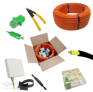 Fiber optic kit for self-assembly 150m