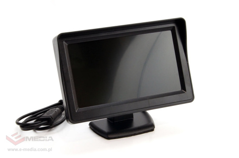 Monitor LCD 4,3" do kamery cofania 2 wejścia