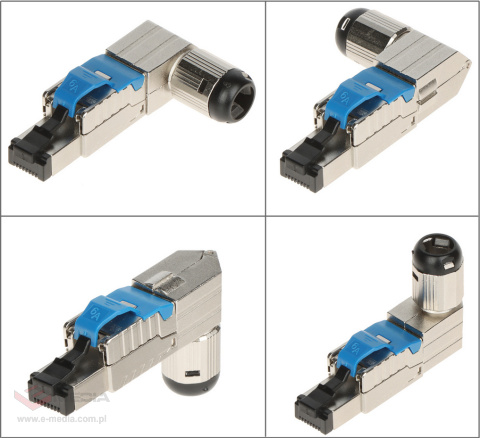 Wtyk modularny kątowy ekranowany RJ45/FTP6A-HAND-KAT