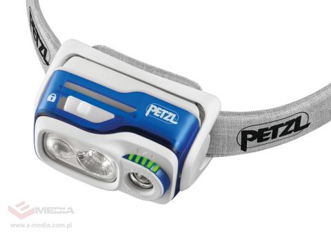 Latarka czołowa, czołówka Petzl Swift RL niebieska - 5 lat gwarancji