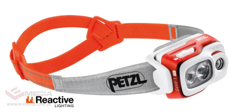 Latarka czołowa, czołówka Petzl Swift RL pomarańczowy - 5 lat gwarancji