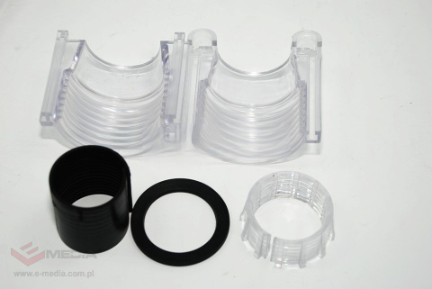 Verbinder, zweiteiliger gerader Verbinder für HDPE-Rohr 40 mm, (transparent, transparent)