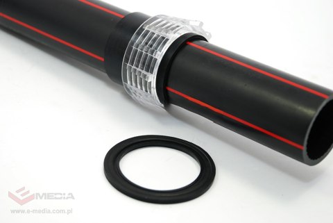 Mufa,złączka dwudzielna prosta do rury HDPE 32mm na 25mm, (przezroczysta, transparentna)