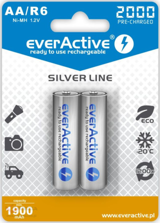 Akumulatorki AA / R6 everActive Ni-MH 2000 mAh ready to use - 2 sztuki