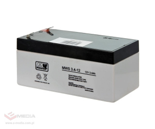 Akumulator AGM MW POWER | MWS 3.4-12 12V / 3.4Ah