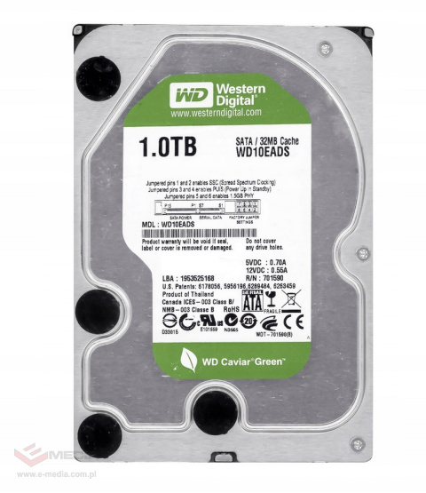 Dysk twardy Western Digital WD10EADS 1TB SATA II 3,5"