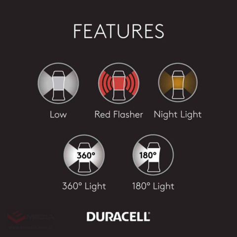 Duracell 600lm LED Multifunktionale Camping-Taschenlampe