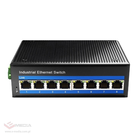 8-portowy przełącznik SWITCH przemysłowy z POE LAN 1 Gbps IG1008P