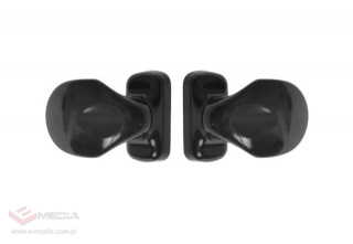 Knob-knob on a short oval escutcheon black