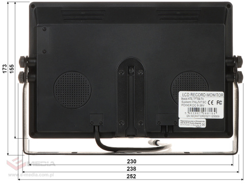 Automonitor ATE-TFT09-T4 9" AUTONE