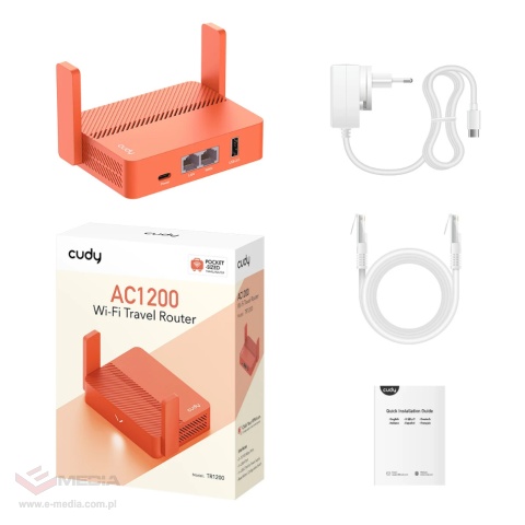 Router Podróżny AC1200 Wi-Fi 5 Cudy TR1200 - Kieszonkowy Przenośny Router VPN