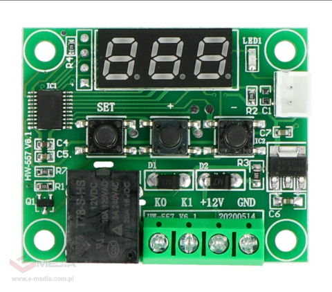 Termostat cyfrowy W1209 - regulowany -50C +110C - moduł