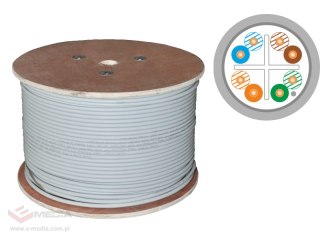 Kabel F/UTP kat.5e LSOH B2ca FireHardy 4x2x24 AWG - 500m 25 lat gwarancji, badanie jakości laboratorium INTERTEK (USA) ALANTEC