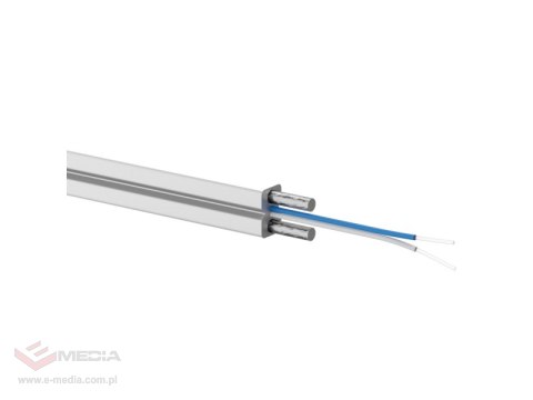 Kabel światłowodowy FTTH 2J B2ca SM 9/125 biały, wzmocnienie FRP, całkowicie dielektryczny, 1000m ALANTEC