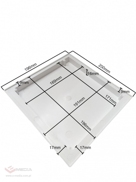 Obudowa ABS do anteny panelowej Wifi 200x195mm