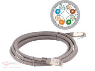 Patch-cord S/FTP kat.6A LSOH 10.0m szary ALANTEC