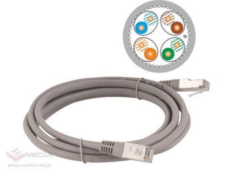 Patch-cord S/FTP kat.6A LSOH 7.0m szary ALANTEC