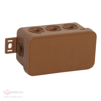 Viplast V8 Surface-mounted box 85x45x4 IP54 brown