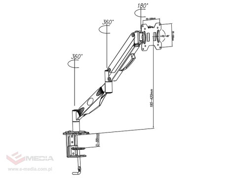 Uniwersalny uchwyt biurkowy TV LCD/LED/PLAZMA 13"- 32"