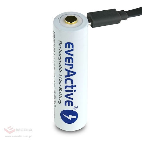 Akumulator everActive 18650 3,7V Li-ion 3200mAh micro USB z zabezpieczeniem BOX