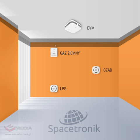 Bezprzewodowy czujnik dymu, gazu i czadu zestaw 3 szt. Tuya Smart Life SL-DZ-CDG02