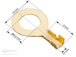 Non-insulated ring connector 10.5/18/9 pack of 10 pcs.