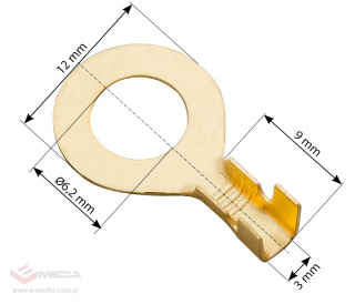 Non-insulated ring connector 6.2/12/9 pack of 10 pcs.