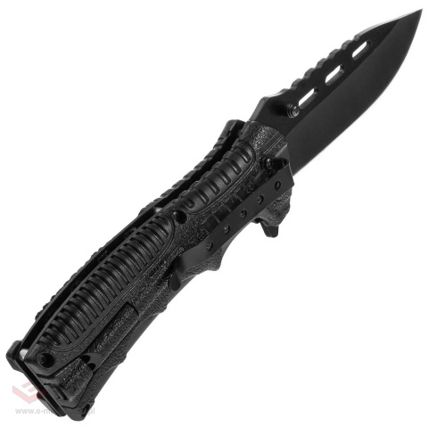 Mil-Tec Paracord Black Folding Knife with Flint