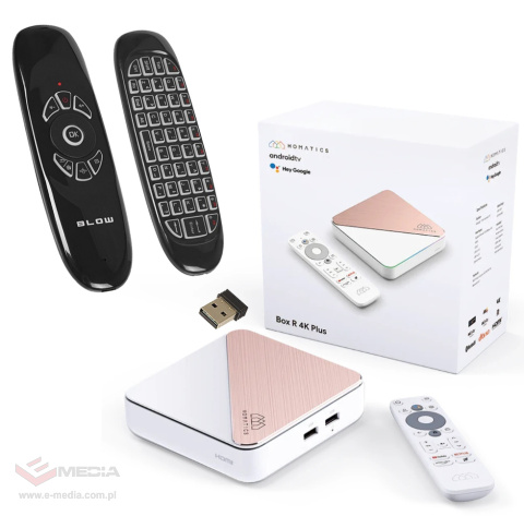 Android SMART TV Homatics Box R 4K Plus Android 11 WiFi 6 z pełną certyf. + klawiatura bluetooth KS-3