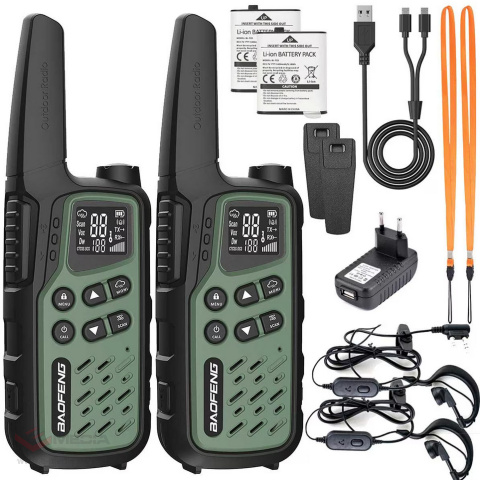 Radiotelefon Baofeng BF-T25E PMR 2 szt. - Green