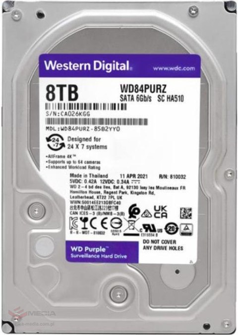 DYSK WD PURPLE 8TB WD84PURZ