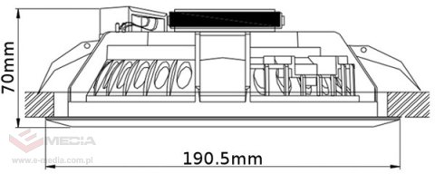 GŁOŚNIK SUFITOWY PODTYNKOWY HQM HQM-SOZ10 10W 100V BIAŁY