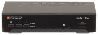 TUNER CYFROWY HD DVB-T/DVB-T2 T-BOX H.265/HEVC HbbTV OPTICUM