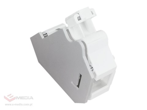 Adapter na szynę DIN (TH35) do keystone RJ45, RJ12 z uziemieniem i pokrywą ALANTEC