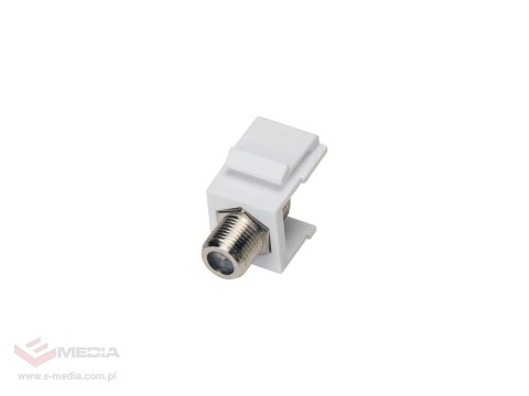 Adapter typu keystone ze złączem F, kolor biały ALANTEC