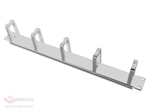 Organizator kabli 1U 19" 5 plastikowych uchwytów, szary ALANTEC