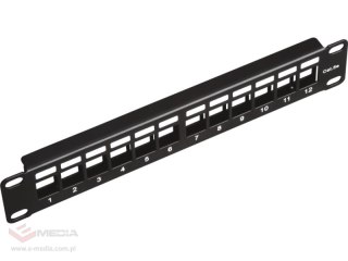 Patch panel 10" modularny 12 portów 1U niewyposażony ALANTEC