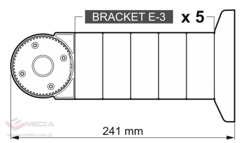 DYSTANS DLA MODUŁOWEGO UCHWYTU DO CZUJEK RUCHU BRACKET-E-3-GY SATEL