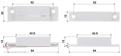 KONTAKTRON BOCZNY KN-CA31/NO WYJŚCIE NO