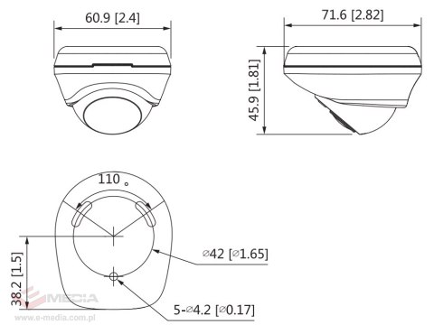 MOBILNA KAMERA AHD, CVI, TVI, CVBS HAC-HMW3200L-0210B-S5 - 1080p 2.1 mm DAHUA