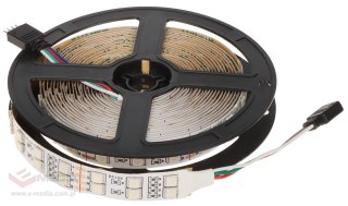 TAŚMA LED LED120A-12V/28.8W-RGB/5M 5 m