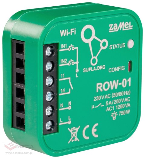 INTELIGENTNY PRZEŁĄCZNIK ROW-01 Wi-Fi 230 V AC ZAMEL