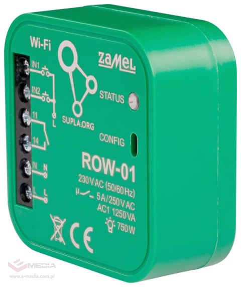 INTELIGENTNY PRZEŁĄCZNIK ROW-01 Wi-Fi 230 V AC ZAMEL